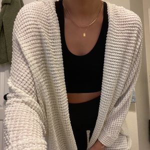 Waffle knit cardigan size Medium